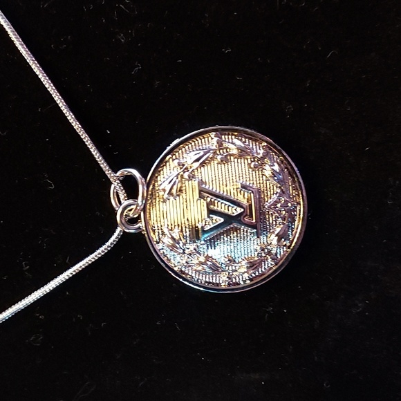 Upcycled Jewelry - Luxurious Silver Medallion Necklace Upcycled #43